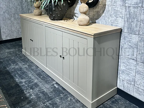 Buffet chêne massif 4 portes - Cosy - Meubles Bouchiquet magasin Dunkerque