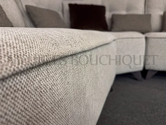 Canapé d'angle tissu beige modulable FAMA - Arianne Love - Promo Meubles Bouchiquet Dunkerque Nord