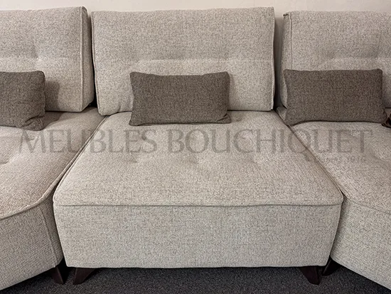 Canapé d'angle tissu beige modulable FAMA - Arianne Love - Promo Meubles Bouchiquet magasin Bergues