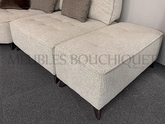Canapé d'angle tissu beige modulable FAMA - Arianne Love - Promo Meubles Bouchiquet magasin Nord