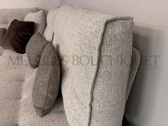 Canapé d'angle tissu beige modulable FAMA - Arianne Love - Promo Meubles Bouchiquet Nord Dunkerque