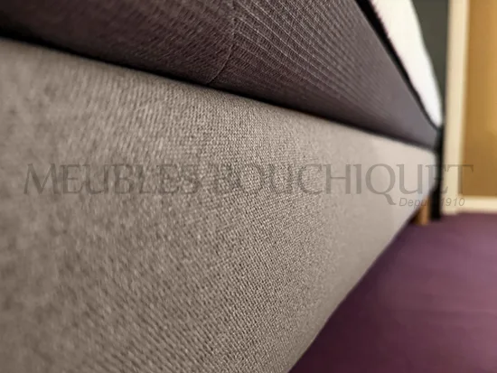 Sommiers tapissiers tissu gris 2x80x200 TEMPUR - Meubles Bouchiquet promo Bergues