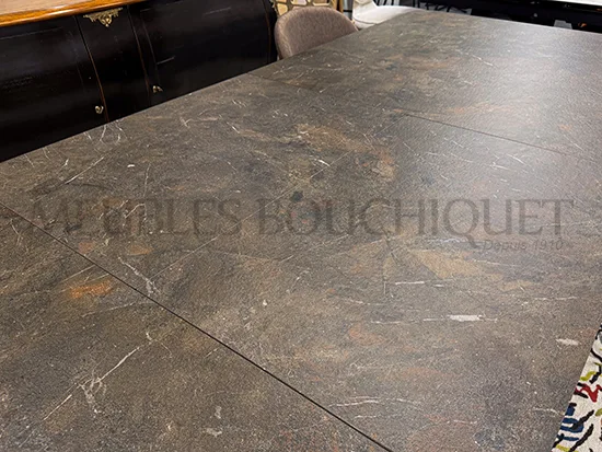 Table céramique rectangulaire extensible 8 à 12 personnes - Meubles Bouchiquet promotion