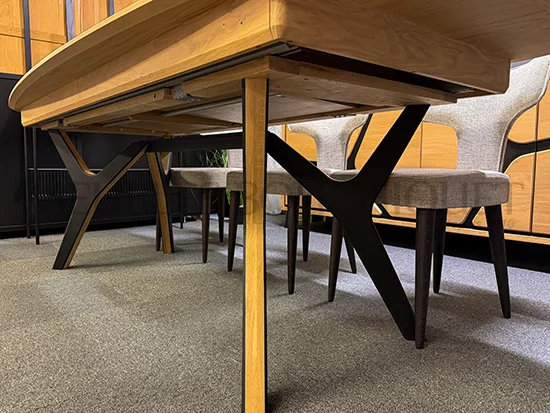 Table rectangulaire extensible en chêne Ateliers de Langres - Néo - Meubles Bouchiquet promotion