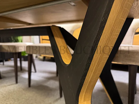 Table rectangulaire extensible en chêne Ateliers de Langres - Néo - Meubles Bouchiquet promotion Nord