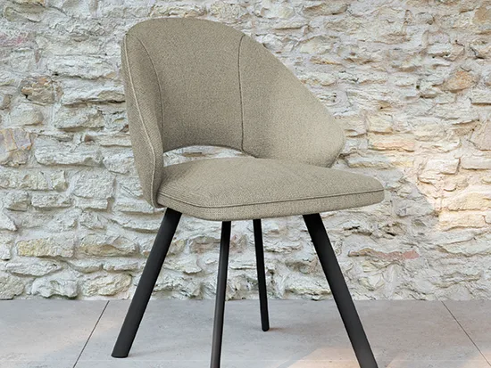 Chaise tissu contemporaine pivotante Meubles Célio Canopée - Meubles Bouchiquet Bergues Nord
