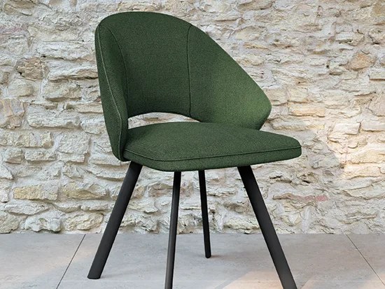 Chaise tissu contemporaine pivotante Meubles Célio Canopée - Meubles Bouchiquet Bergues