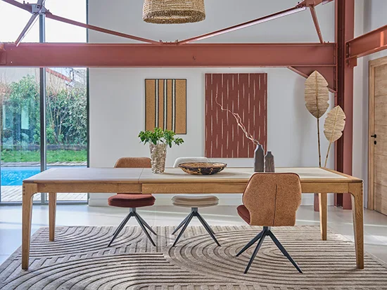 Table de repas extensible dessus bois ou céramique - Jazz - Meubles Bouchiquet Bergues