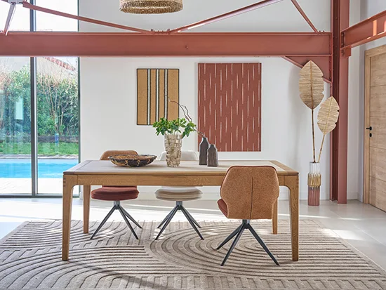 Table de repas extensible dessus bois ou céramique - Jazz - Meubles Bouchiquet Nord