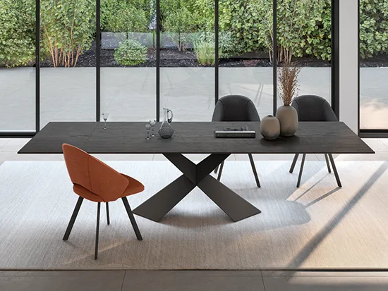 Table de repas céramique extensible Meubles Célio Canopée - Meubles Bouchiquet Bergues Nord