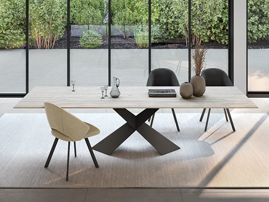 Table de repas céramique extensible Meubles Célio Canopée - Meubles Bouchiquet Bergues