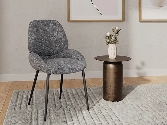chaise en tissu gris orage CELIO Écrin aux Meubles Bouchiquet à Bergues