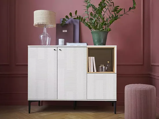 meuble d’entrée 120 cm finition blanc CELIO Écrin aux Meubles Bouchiquet à Bergues