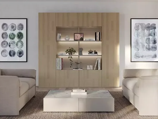 meuble de rangement 230 cm finition chêne CELIO Écrin aux Meubles Bouchiquet à Bergues