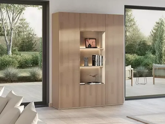meuble de rangement 190 cm finition chêne CELIO Écrin aux Meubles Bouchiquet à Bergues