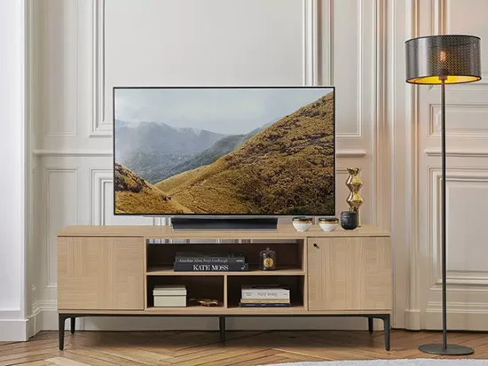 meuble TV 160 cm finition chêne CELIO Écrin aux Meubles Bouchiquet à Bergues