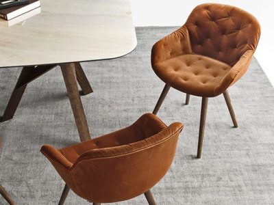 Chaise design avec accoudoirs orange Calligaris Igloo