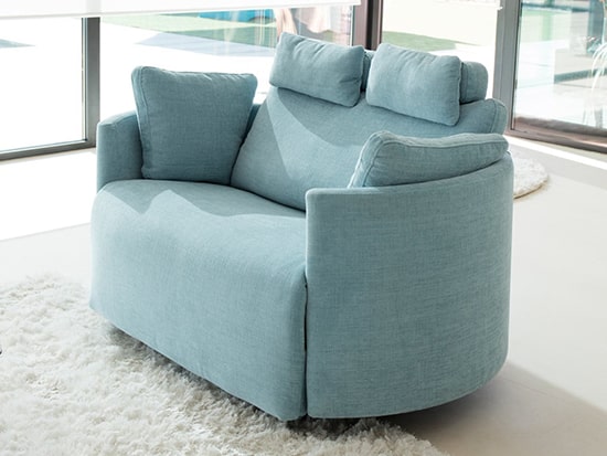 Fauteuil relax 2 places cocooning tissu personnalisable Fama Moonrise