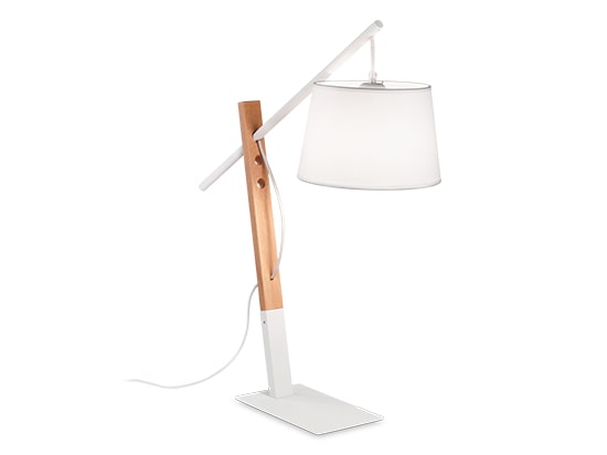 Lampe de Chevet de style Scandinave LED - ENKË, Blanc / Blanc