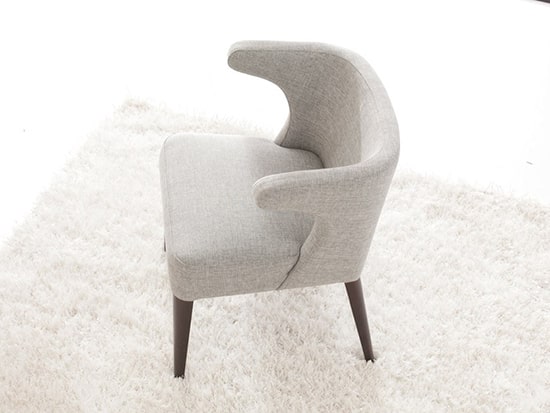 Chaise scandinave design en tissu Fama Toro vue de haut