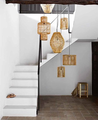 Lampes suspendues escalier Meubles Bouchiquet