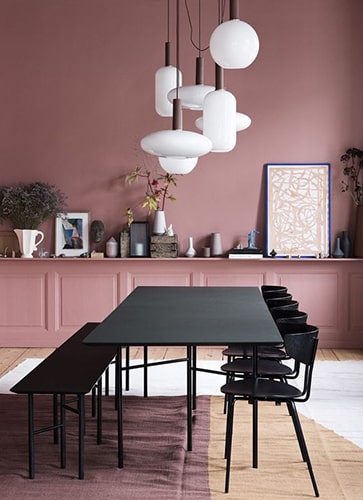 Salle à manger rose Meubles Bouchiquet Bergues