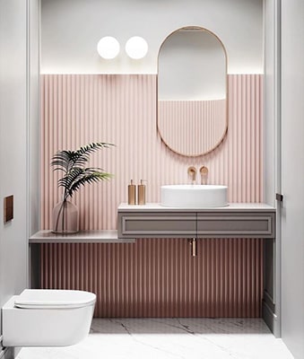 Toilette rose idée déco Meubles Bouchiquet