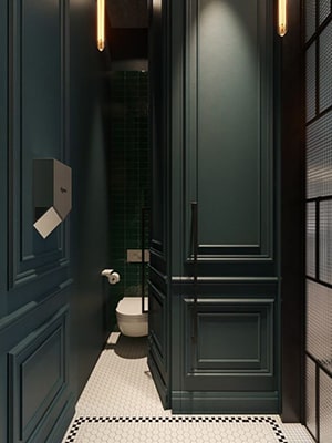 Toilette vert idée déco Meubles Bouchiquet