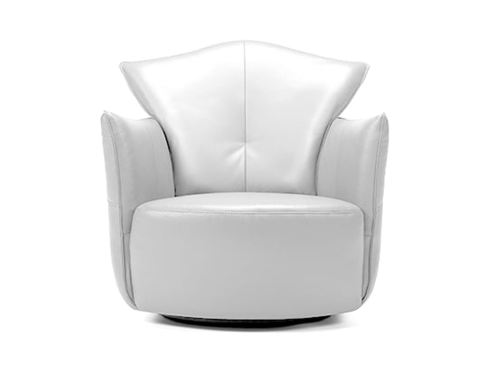 fauteuil-cuir-pivotant-blanc-meubles-bouchiquet Fauteuil cuir pivotant blanc Meubles Bouchiquet