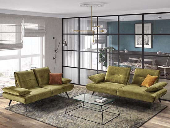 Canapé design 2 et 3 places avec accoudoirs réglables - Meubles Bouchiquet