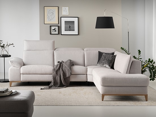 Canapé angle relax électrique cuir ou tissu confortable magasin Meubles Bouchiquet Bergues