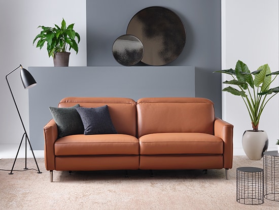 Canapé relax électrique cuir confortable magasin meubles Bouchiquet Dunkerque