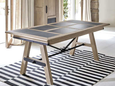 Table bois massif style industriel extensible fabrication française magasin Meubles Bouchiquet Nord