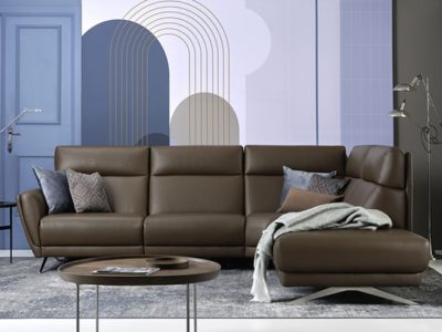 Canapé d'angle dossier haut design relax confortable personnalisable - Meubles Bouchiquet