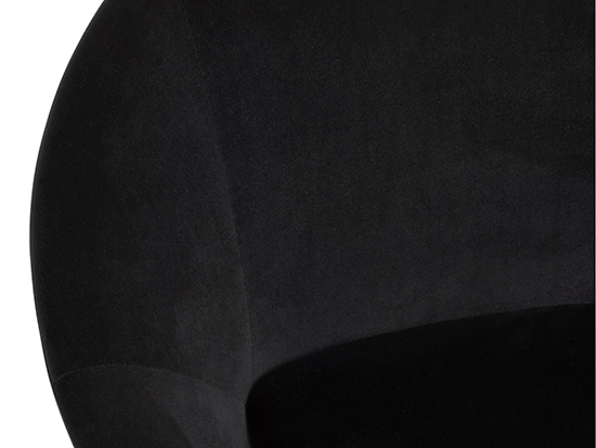 Chaise noir design en velours promotion Meubles Bouchiquet