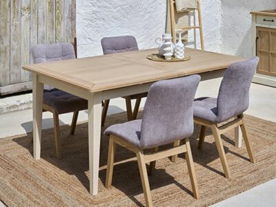 Table salle à manger chêne avec allonges style campagne chic Odyssée magasin Meubles Bouchiquet