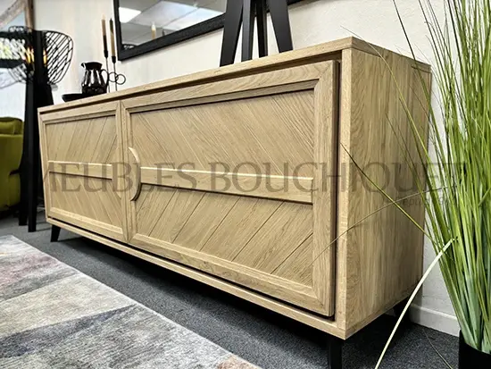 Buffet Hausmass bois porte coulissante magasin showroom Meubles Bouchiquet Dunkerque
