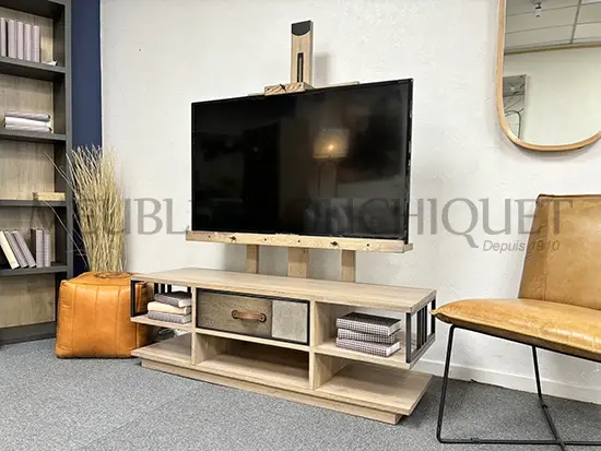 Meuble support TV chevalet Many magasin showroom Meubles Bouchiquet Bergues