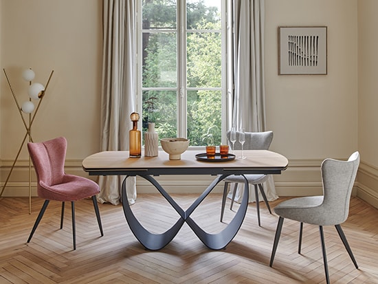 Table à manger design extensible céramique - Meubles Célio Topaze - Meubles Bouchiquet Bergues