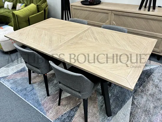 Table plateau extensible Haussmass magasin showroom Meubles Bouchiquet Dunkerque