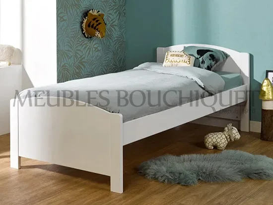 Lit enfant blanc 90x190 avec ou sans tiroir promotion Meubles Bouchiquet Bergues