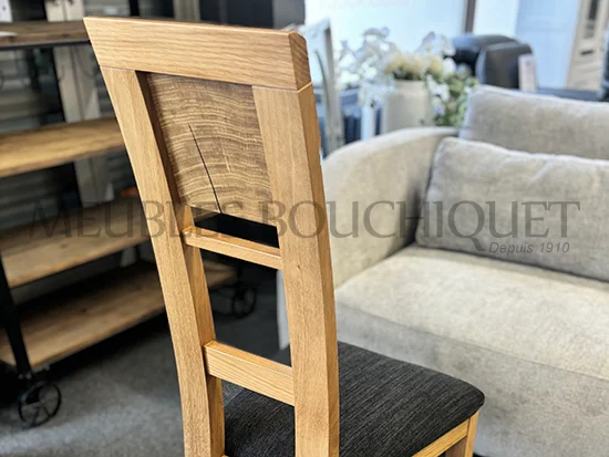 Lot de 4 chaises salle à manger en chêne promotion Meubles Bouchiquet Bergues