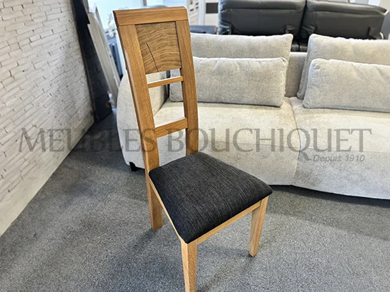 Lot de 4 chaises salle à manger en chêne promotion Meubles Bouchiquet Dunkerque