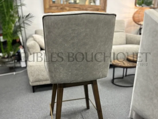 Lot de 6 tabourets de bar gris confortable pivotant promotion magasin Meubles Bouchiquet Dunkerque