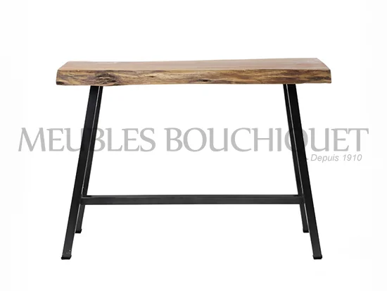 Table bar plateau tronc d'arbre promotion Meubles Bouchiquet Dunkerque