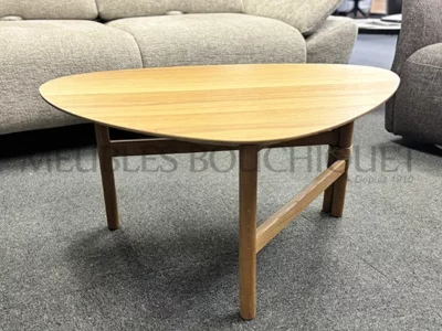 Table basse galet bois naturel promotion Meubles Bouchiquet