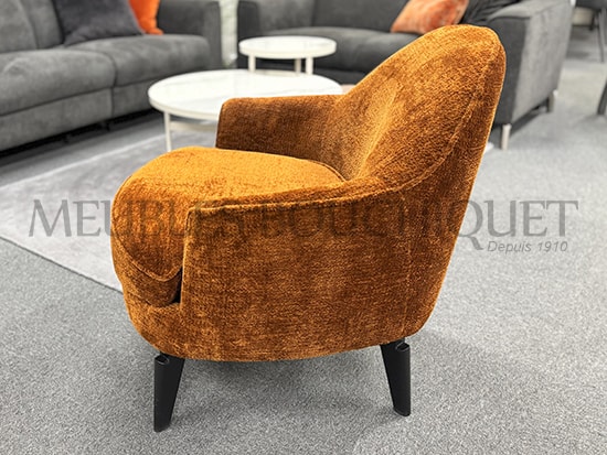 fauteuil-déco-tissu-orange-meubles-bouchiquet-dunkerque Fauteuil déco tissu orange Meubles Bouchiquet Dunkerque