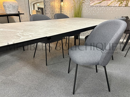 Lot de 4 chaises tissu bleu Meubles Bouchiquet Bergues