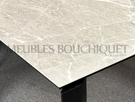 Table de repas design extensible plateau céramique - Meubles Bouchiquet Nord