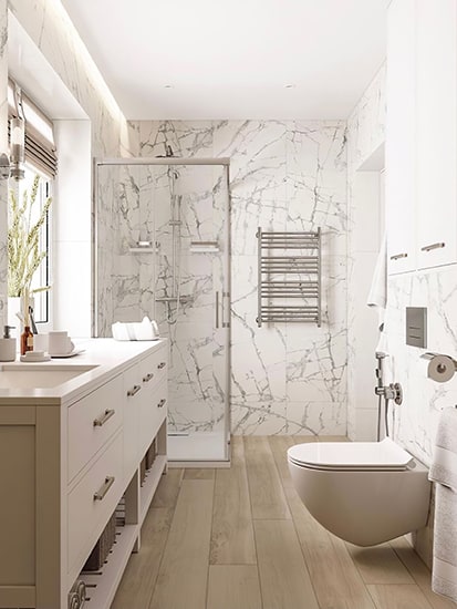 Couleur mur effet marbre pour salle de bain - Blog Meubles Bouchiquet Nord